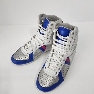 775 Creative Recreation Galow Hi Top‎ Silver Blue Pink Lace Up Size 8